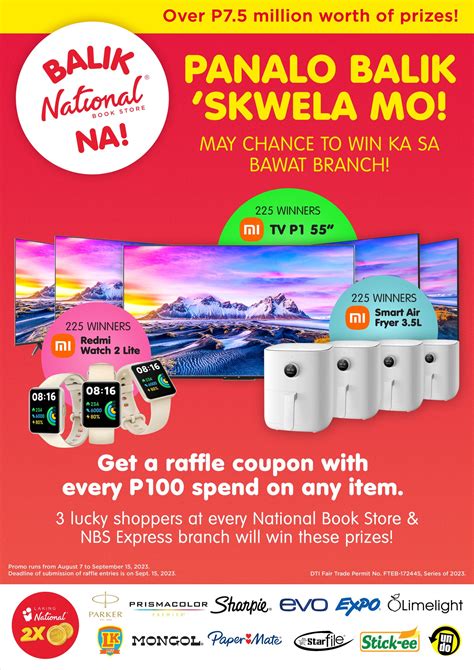 National Book Store Balik Skwela Super Sorpresa Raffle Promo.